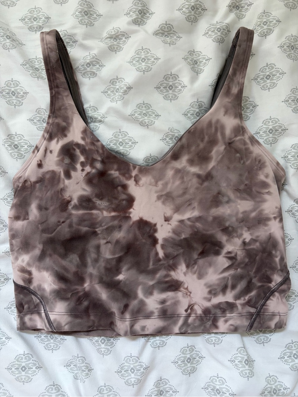 Discontinued Women’s Tie-Dye Seamless Bralette - Pink/Brown